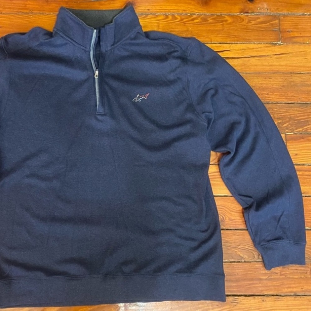 Greg Norman Sweater Mens X-Large Navy 1/4 Zip Outdoor Long Sleeve Pullover